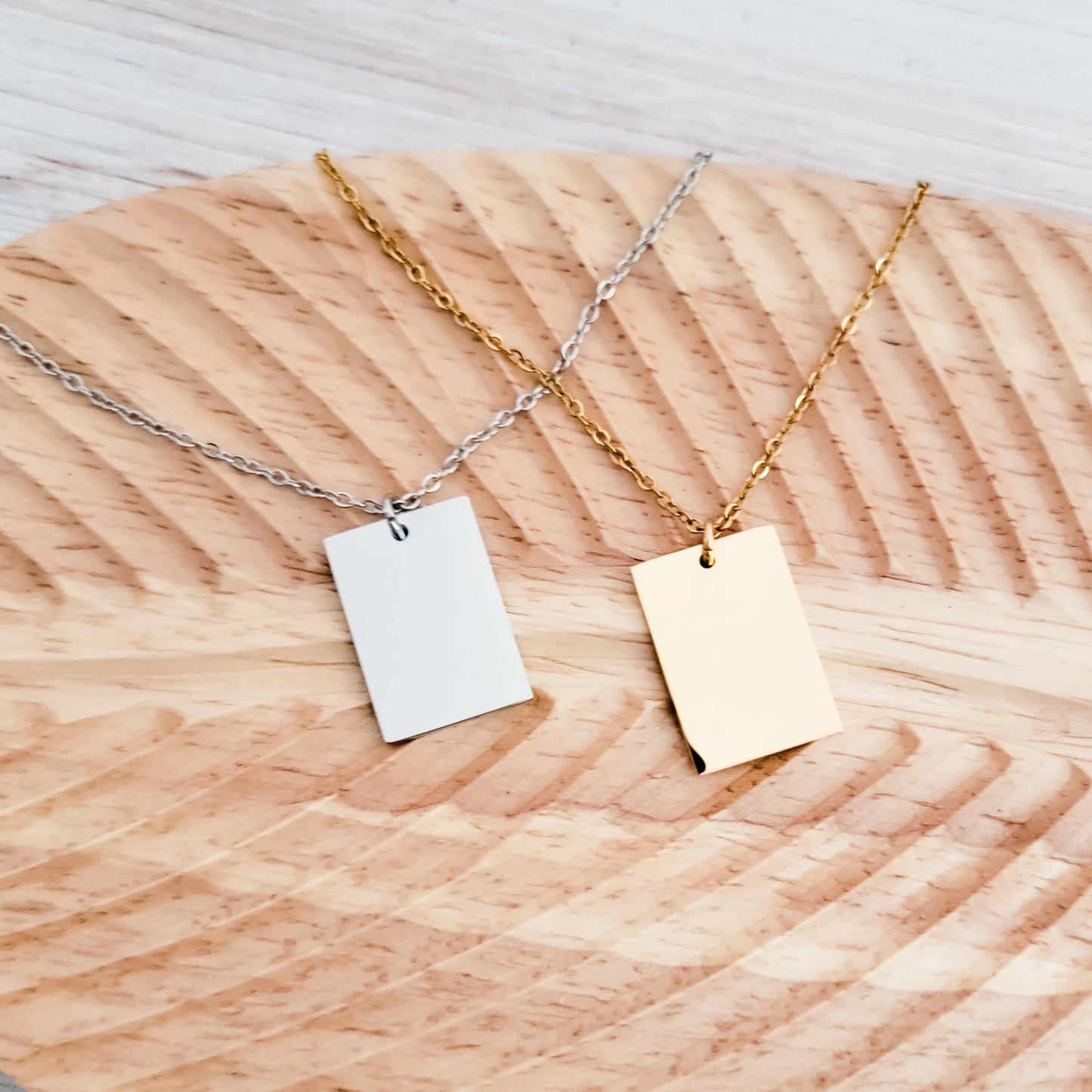 “I’m All Booked Up” Library Card Engraved Necklace – Stainless Steel Book Lover Jewelry