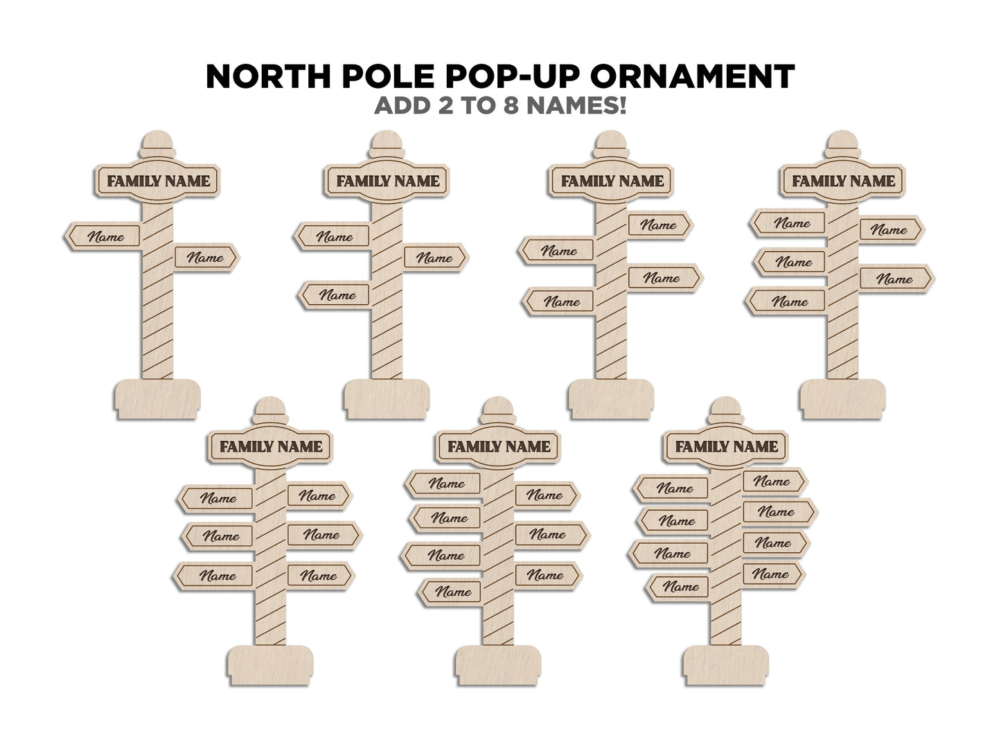NORTH POLE POP UP FAMILY ORNAMENT