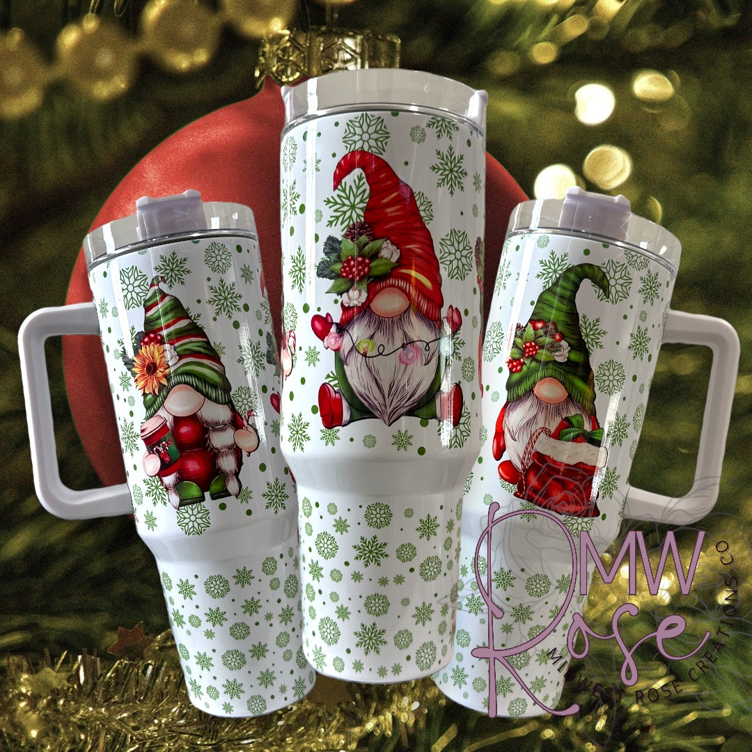 Christmas Gnome 40oz Stainless Steel Tumbler