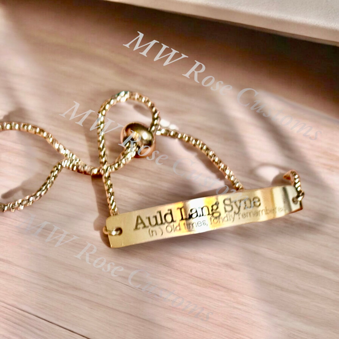 Custom Engraved Bolo Bracelet