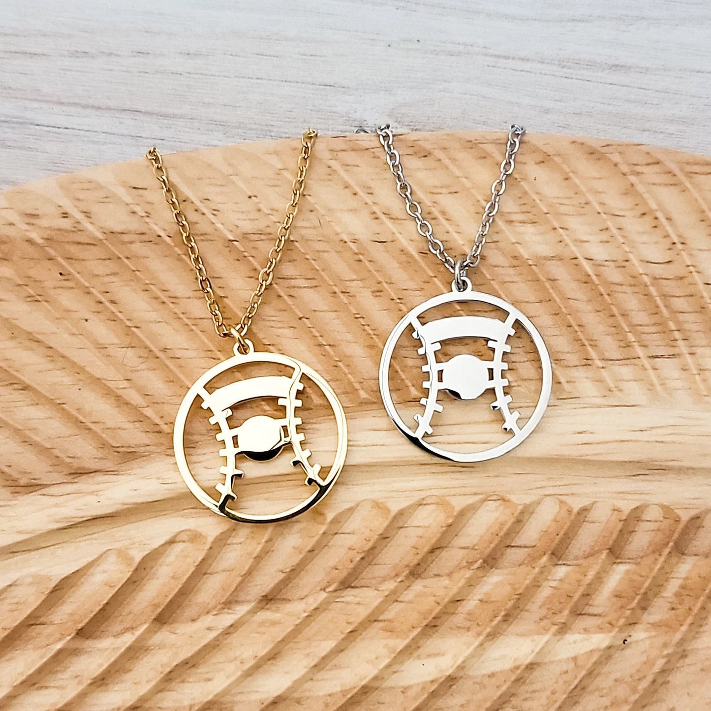 Softball or Baseball Necklace - Custom Engraving included!