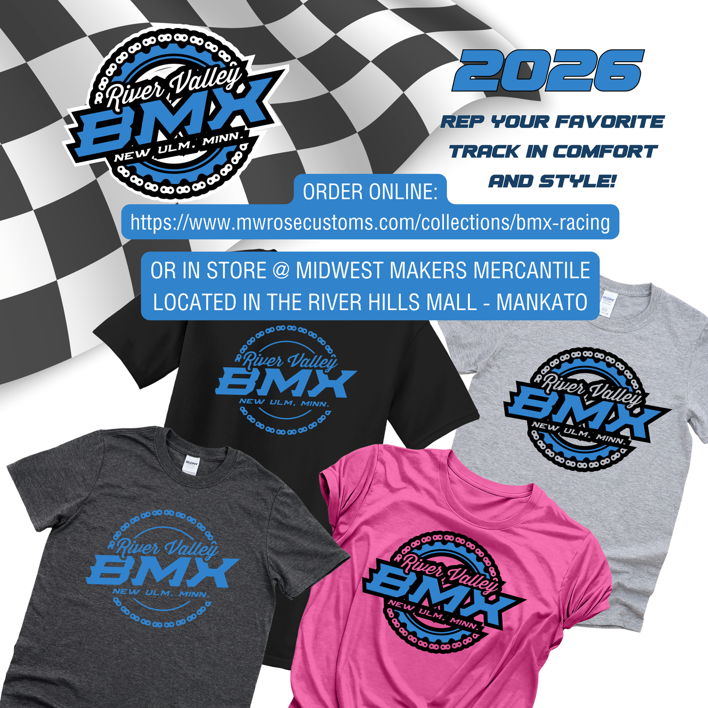 River Valley BMX 2026 T-Shirt - Logo Only