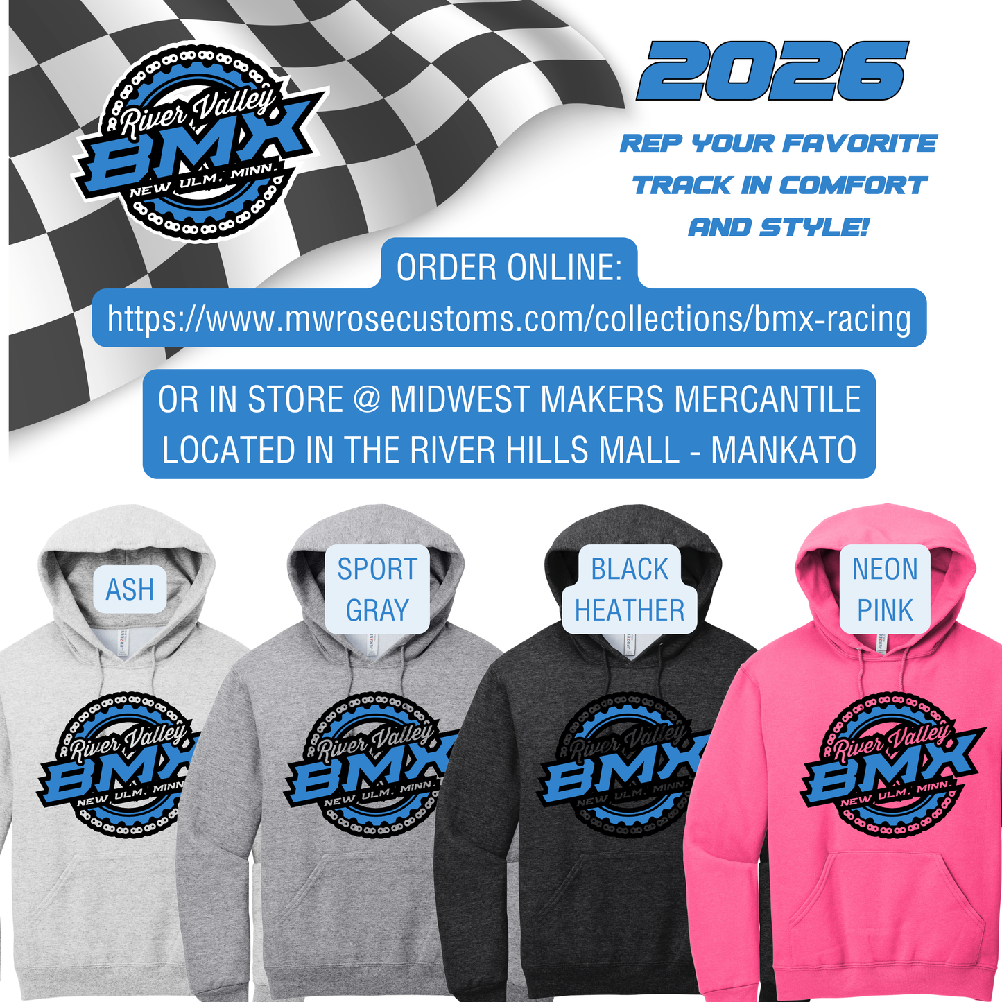 River Valley BMX 2026 Hoodie - Logo Only