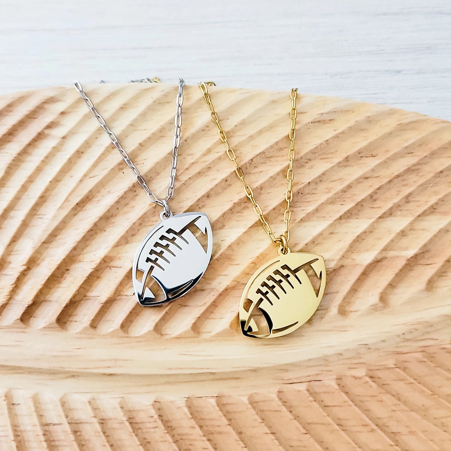 Football Necklace - Custom Engraving Included!