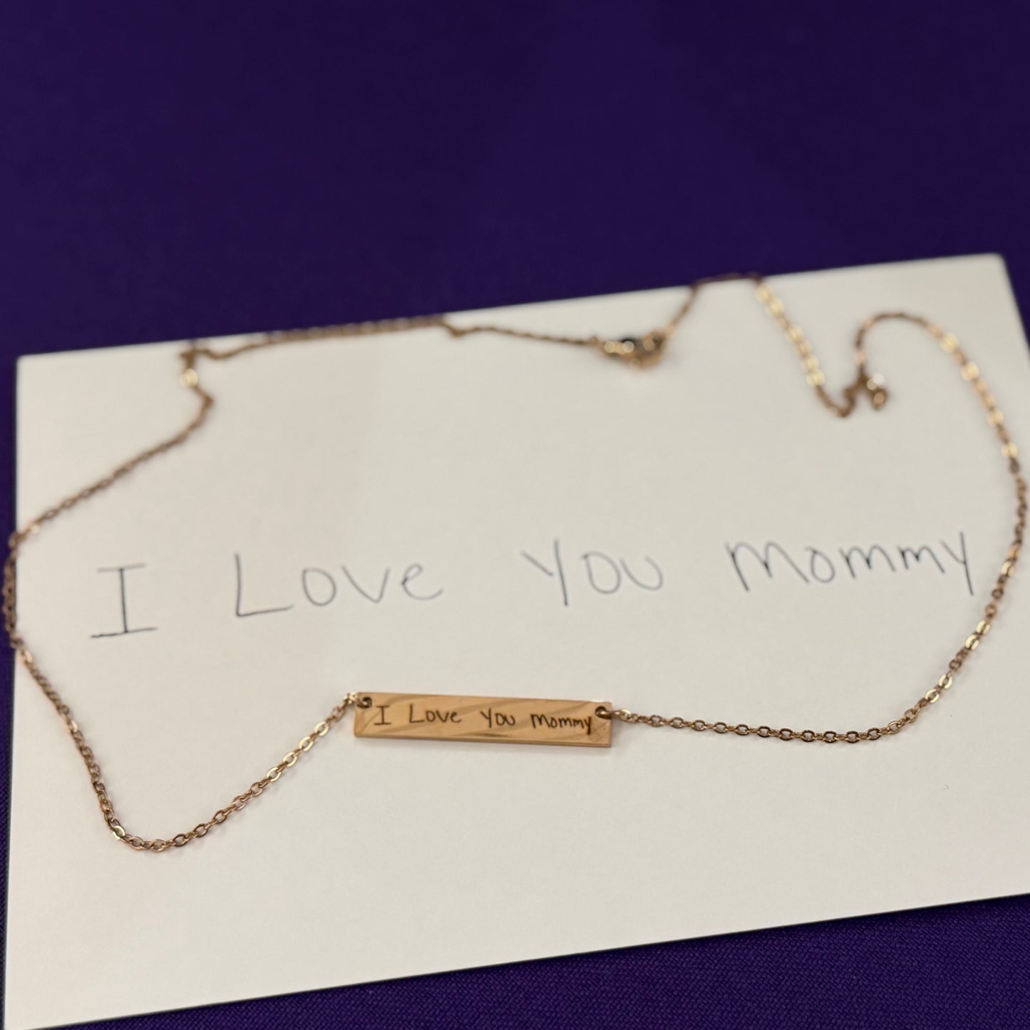 Custom Laser Engraved Bar Necklace